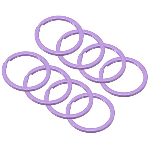 TOP-VIGOR - 8 Stück Split Schlüsselring 30 x 25 x 2,2 mm Schlüsselring Mehrzweck Schlüsselring Flacher Rundring für Autoschlüssel Hundeetikettenring DIY Basteln Lila TOP-VIGOR - 8 Stück Split Schlüsselring 30 x 25 x 2,2 mm Schlüsselring Mehrzweck Schlüsselring Flacher Rundring für Autoschlüssel Hundeetikettenring DIY Basteln Lila von Top-Vigor
