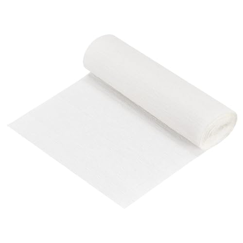 TOP-VIGOR Krepppapier, 15 cm x 2,5 m, Bastel-Luftschlangen, hängende Regenbogen-Krepppapier-Rolle für Blumen, Geschenkverpackungen, Geburtstagsdekorationen, Partydekorationen, Weiß TOP-VIGOR Krepppapier, 15 cm x 2,5 m, Bastel-Luftschlangen, hängende Regenbogen-Krepppapier-Rolle für Blumen, Geschenkverpackungen, Geburtstagsdekorationen, Partydekorationen, Weiß von Top-Vigor