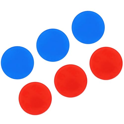TOP-VIGOR Selbstklebendes Heiß- und Kaltwasseretikett, 3 Paar/6 Stück, runde Acryl-Aufkleber für Armaturen, Waschbecken, Rot/Blau von Top-Vigor