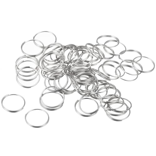 TOP-VIGOR Spaltringe mit doppelten Schlaufen, 15 mm, klein, rund, für Bastelarbeiten, silberfarben, 48 Stück TOP-VIGOR Spaltringe mit doppelten Schlaufen, 15 mm, klein, rund, für Bastelarbeiten, silberfarben, 48 Stück von Top-Vigor