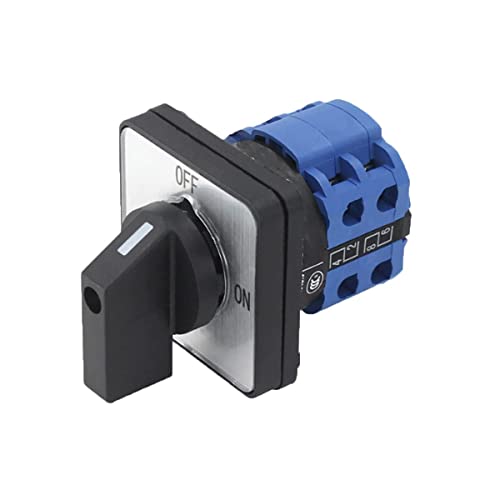 TOP-VIGOR Umschalt-Wahlschalter Universal-Drehnocken-Wahlschalter LW26-20 C04/2 380 V 20 A 2 Positionen 8 Klemmen von Top-Vigor