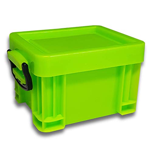 TopDeal-- Kleine Stapelbox, Aufbewahrungsbox, Box mit Deckel, Kleinteilebox, Sortierbox, Größe: Gr.1 Grün von TopDeal--