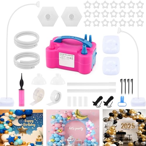 2,5m & 1.5m Ballonbogen-Set und elektrisches Ballonpumpen-Set, Halbbogen-Ballonständer mit Basis, Luftballonpumpe und weiße Ballonständer für Hochzeit, Jubiläum, Geburtstag, Baby-Shower 2,5m & 1.5m Ballonbogen-Set und elektrisches Ballonpumpen-Set, Halbbogen-Ballonständer mit Basis, Luftballonpumpe und weiße Ballonständer für Hochzeit, Jubiläum, Geburtstag, Baby-Shower von TopDirect