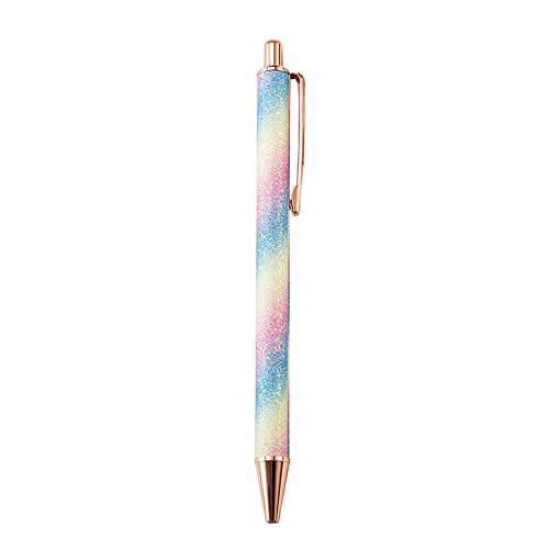 1 Stück Kugelschreiber, 1,0 mm Klick, Einziehbarer Kugelschreiber, Metallstifte, Glitzer, Schwarze Tinte, Mittlere Spitze, Geschenkstifte für Männer, Studenten Regenbogenfarben 1 Stück Kugelschreiber, 1,0 mm Klick, Einziehbarer Kugelschreiber, Metallstifte, Glitzer, Schwarze Tinte, Mittlere Spitze, Geschenkstifte für Männer, Studenten Regenbogenfarben von TopHomer