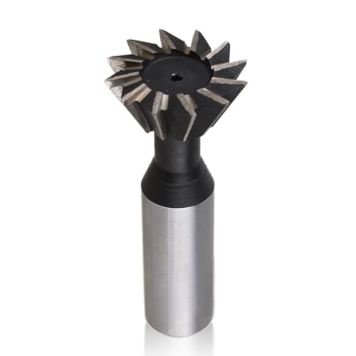 1pc 10/12/14/16/18/20/25/30/32/35mm 45°/60° Grad Premium-HSS Schwalbenschwanzschneider Schaftfräser Fräsen (Cutter Diameter: 10mm, Milling angle: 60°) von TopHomer