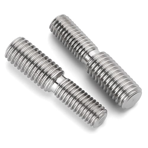 2 Stück Bolzenschraube mit Doppelgewinde, M8x20mm bis M10x20mm Doppelend Gewindestiftschrauben Gewindeadapter aus 304 Edelstahl für Holzgelenk Möbelbeine von TopHomer