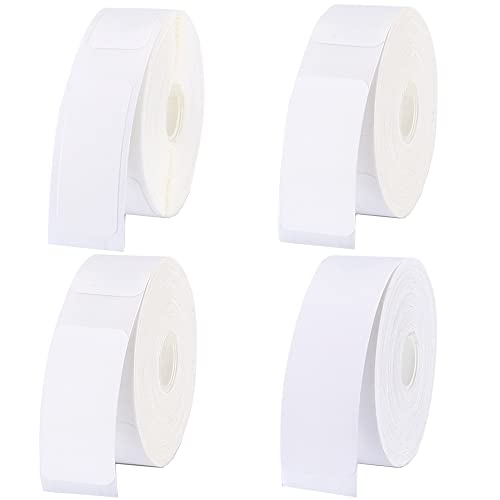 4 Rolls Mini Label Paper, Compatible with D11 Old Model, Waterproof Anti-Oil Scratch-Resistant Thermal Self-adhesive Sticker (12x40mm) von TopHomer