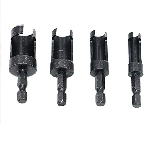 4-teiliges Sechskant-/Rundschaftbohrer-Set, Holzfräser, Zapfen für Gegenbohrungen 4-teiliges Sechskant-/Rundschaftbohrer-Set, Holzfräser, Zapfen für Gegenbohrungen von TopHomer