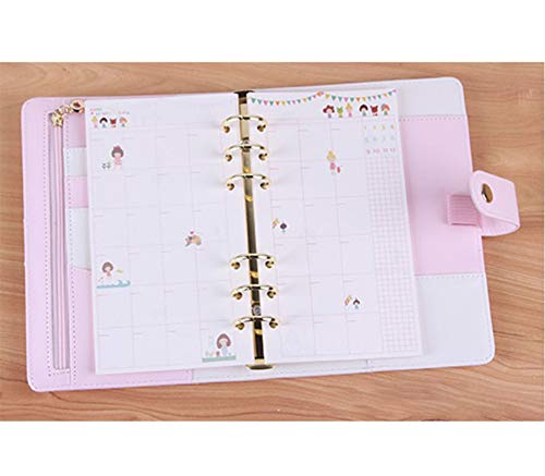 40 Seiten A5 / A6 Blätter 6 Löcher Farbiges Notizbuch Nachfüllpapier für 6 Ringbinder Planer und Notizbuch Organizer von TopHomer