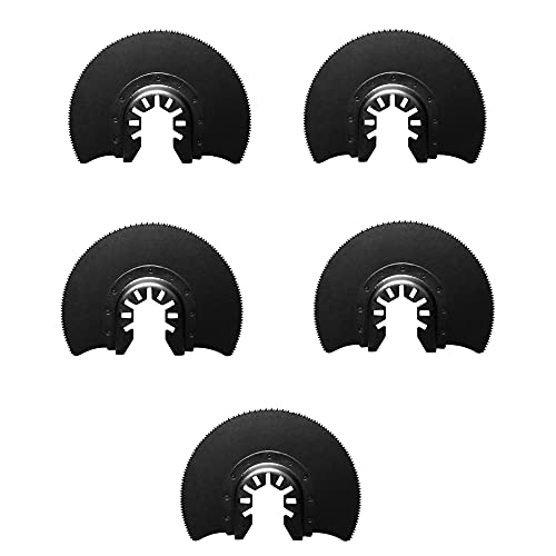 5Stück Halbkreissägeblättern aus Hartstahl, 88 mm/3,46 Zoll, Oszillierende Sägeblätter, Universal-Schnellspanner, Multi-Tools Hybrid-Vibrationsblatt-Kit zum Schneiden von Holz, Kunststoff, Metall 5Stück Halbkreissägeblättern aus Hartstahl, 88 mm/3,46 Zoll, Oszillierende Sägeblätter, Universal-Schnellspanner, Multi-Tools Hybrid-Vibrationsblatt-Kit zum Schneiden von Holz, Kunststoff, Metall von TopHomer