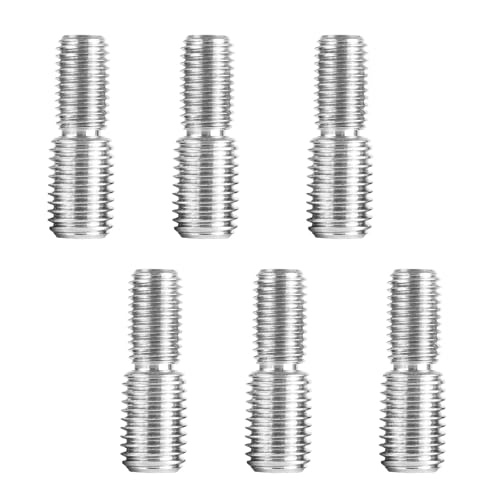 6 Stück Bolzenschraube mit Doppelgewinde, M8x20mm bis M10x20mm Doppelend Gewindestiftschrauben Gewindeadapter aus 304 Edelstahl für Holzgelenk Möbelbeine von TopHomer