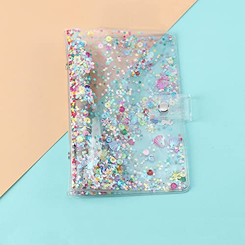 TopHomer A5 6 Löcher Binder Cover Glitzer Treibsand Weich PVC Planer Schutz mit Druckknopf Wasserdicht Lose Blatt Ordner Schule Bürobedarf von TopHomer