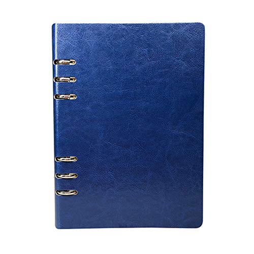 A5 klassisches, nachfüllbares Notizbuch, lose Tasche, Leder, 6 Löcher, Ringbuch, persönlicher Planer, Organizer, Notizbuch, Ordner, wiederverwendbar, multifunktional, Dunkelblau A5 klassisches, nachfüllbares Notizbuch, lose Tasche, Leder, 6 Löcher, Ringbuch, persönlicher Planer, Organizer, Notizbuch, Ordner, wiederverwendbar, multifunktional, Dunkelblau von TopHomer