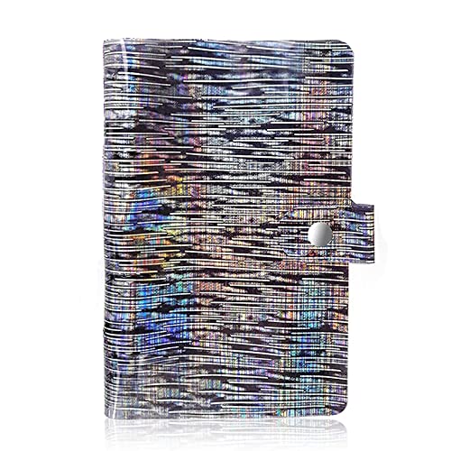 A6-Ringbuchhülle aus weichem PVC, 6-Loch-Ringbuch, nachfüllbarer Papierbinder, wasserdicht, Loseblatt, Notizbuch, Ordner, persönlicher Planer, Binderhülle für Tagebuch, silbriges Schwarz A6-Ringbuchhülle aus weichem PVC, 6-Loch-Ringbuch, nachfüllbarer Papierbinder, wasserdicht, Loseblatt, Notizbuch, Ordner, persönlicher Planer, Binderhülle für Tagebuch, silbriges Schwarz von TopHomer