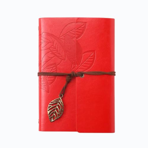 A6 Vintage Notizbuch Blanko/Unliniert, PU Leder Ringbuch Retro Journal Nachfüllbares Reisetagebuch für Männer Frauen von TopHomer