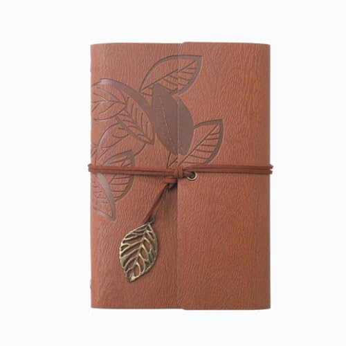 A6 Vintage Notizbuch Blanko/Unliniert, PU Leder Ringbuch Retro Journal Nachfüllbares Reisetagebuch für Männer Frauen von TopHomer