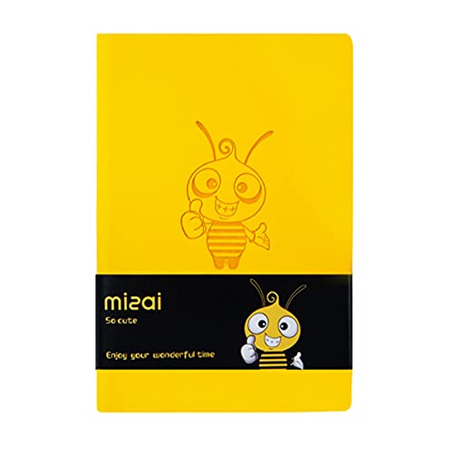 A7 Mini Notizbuch, Gelb Notizblöcke Tragbare Pocket Memo Pads Mit Niedlichen Pattern Scratch Pads, Biene Muster Notizbuch für Damen und Mädchen von TopHomer