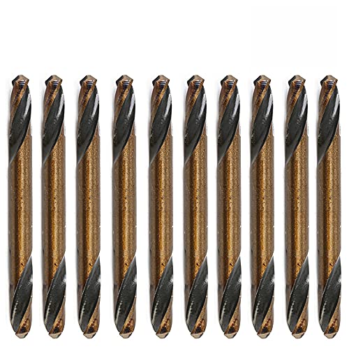 HSS-Doppelendbohrer mit geradem Schaft, Spiralbohrer-Set, Edelstahl, Werkzeug für Metall- und Karbonstahlarbeiten, 10 Stück von TopHomer