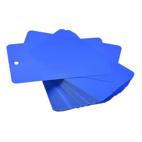 Kunststoff-Versandanhänger, wasserdicht, blanko, Logistiketiketten, Hängeetikett mit Öse für Produktidentifikation, Outdoor-Etikettierung (blau) von TopHomer