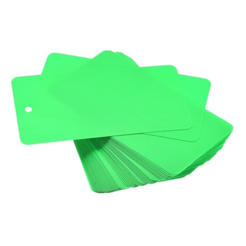 Kunststoff-Versandanhänger, wasserdicht, blanko, Logistiketiketten, Hängeetikett mit Öse für Produktidentifikation, Outdoor-Etikettierung (grün) von TopHomer
