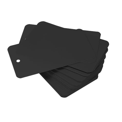 Kunststoff-Versandanhänger, wasserdicht, blanko, Logistiketiketten, Hängeetikett mit Öse für Produktidentifikation, Outdoor-Etikettierung (schwarz) von TopHomer