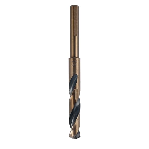 Spiralbohrer mit reduziertem Schaft, 14 mm Schneide, 4341 Schnellarbeitsstahl 10 mm dreiseitiger Schaftbohrer für Holz, Metall und Kunststoff (Schnittwinkel 135°) von TopHomer