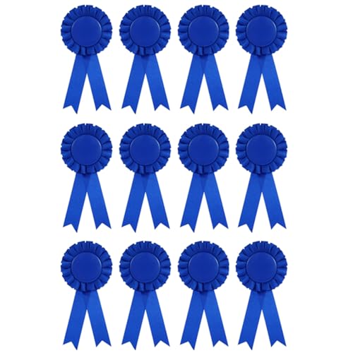 TopHomer 12 Stück Rosetten für Gewinner, Rosettes Medaillen Bänder 1. Platz Preisband Rosettenband für Wettbewerb Turnierschleifen Talentshows Partyzubehör DIY, Blau TopHomer 12 Stück Rosetten für Gewinner, Rosettes Medaillen Bänder 1. Platz Preisband Rosettenband für Wettbewerb Turnierschleifen Talentshows Partyzubehör DIY, Blau von TopHomer
