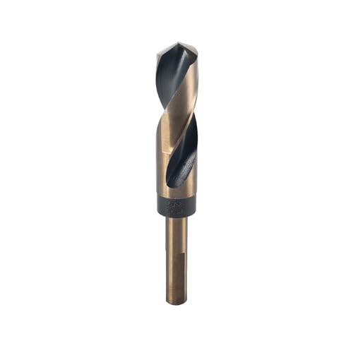 TopHomer Bohrer-Set mit reduziertem Schaft, 1,27 cm Schaft, M35 HSS-Co schwarz und goldfarben, nitrierte Oberfläche, 135 Grad Splitspitze, ideal für Holz, Kunststoff und Metall von TopHomer