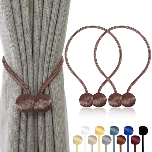 TopHomer Magnetische Vorhang Raffhalter Vorhang Clips Seil Rückwärtige Vorhang Halter Schnallen Vorhang Binder Gardinenhalter für Haus Dekoration 2 Stück Braun TopHomer Magnetische Vorhang Raffhalter Vorhang Clips Seil Rückwärtige Vorhang Halter Schnallen Vorhang Binder Gardinenhalter für Haus Dekoration 2 Stück Braun von TopHomer