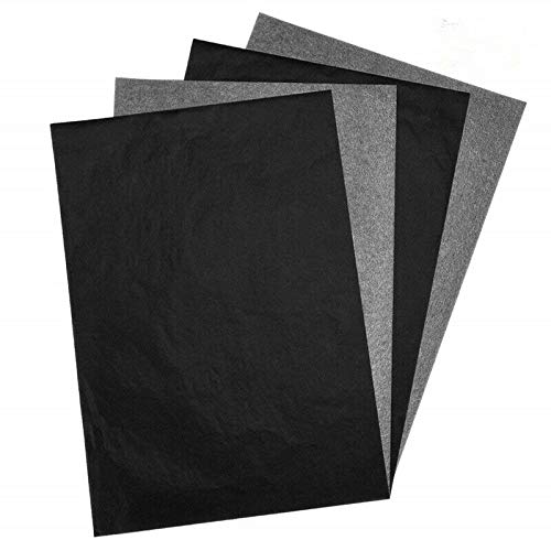 Transparentpapier, A4, Carbon, Kopierpapier, Transparentpapier, für Holz, Papier, Leinwand und andere Oberflächen, 100 Blatt Schwarz von TopHomer