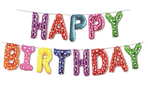 TopTen Happy Birthday Folienballon Schriftzug XXL mehrfabig zur Dekoration Ihrer Geburtstagsparty Geburtstag Kindergeburtstag (Bunt) von ANICEMOON