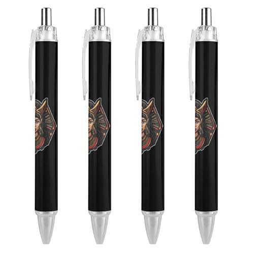 TopZeDeals Göttin Ägyptische Pharao-Pyramide Antikes Ägypten (1) Druckkugelschreiber mit blauer Tinte, Kugelschreiber für Büro, Zuhause, 4 Stück von TopZeDeals