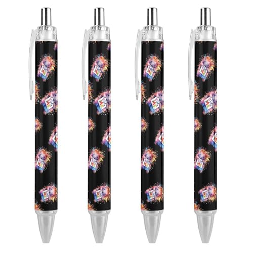 TopZeDeals Hug Me Kugelschreiber mit Stachelschweinchen, 0,5 mm, feine Spitze, einziehbare Kugelschreiber, flexibel, runder Schaft, Arbeitsstift, 4 Stück von TopZeDeals