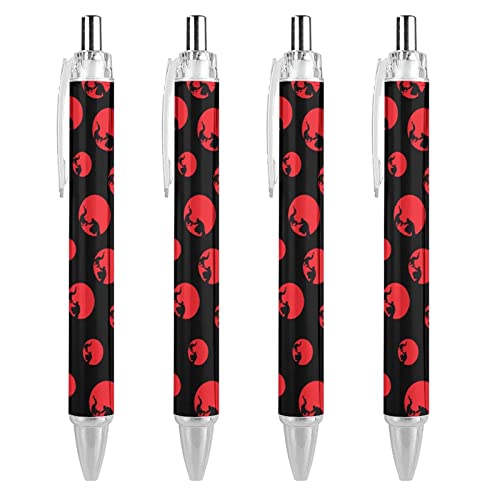 TopZeDeals Japanischer Judo-Kugelschreiber, einziehbar, 0,5 mm, feine Spitze, schnelltrocknend, glattes Schreiben, Schwarz, 4 Stück von TopZeDeals