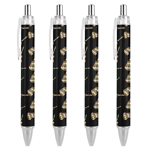 TopZeDeals Kugelschreiber mit Maryland-Flagge, einziehbar, schwarze Tinte, 0,5 mm, glattes Schreiben, Notizen, Zubehör für Büro, 4 Stück von TopZeDeals