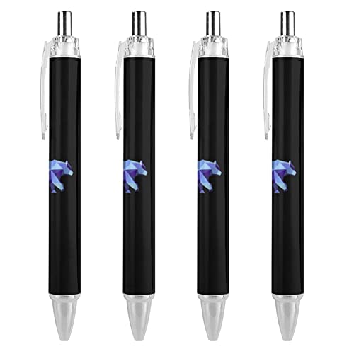 TopZeDeals Kugelschreiber mit blauer Tinte, glattes Schreiben, Kugelschreiber für Büro, Schule, 4 Stück von TopZeDeals