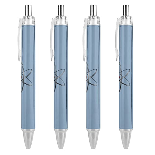 TopZeDeals Physik Science Kugelschreiber mit blauer Tinte, glattes Schreiben, Kugelschreiber für Büro, Schule, 4 Stück von TopZeDeals