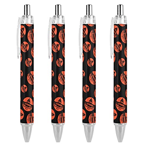 TopZeDeals Washington D C Kugelschreiber, einziehbar, 0,5 mm, feine Spitze, schnelltrocknend, glattes Schreiben, Schwarz, 4 Stück von TopZeDeals