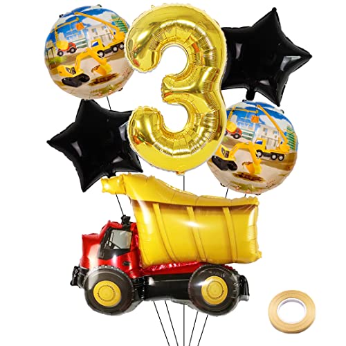101,6 cm Bau Geburtstag Party Luftballons Bauballons für Geburtstagsdekorationen Jumbo Kipper Folienballons Gold Zahl Helium Ballon für Jungen Geburtstagsfeier von Topartyee