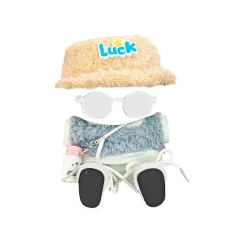 Niedliche Mini Plüsch Puppen Kleidung, nur Bekleidungs (Keine Puppe), Labubu Puppenkleidung, Niedliches Mini Kuscheltier Outfit, DIY Kinder Geschenke Bekleidungszubehör Labubu-Kostüme Puppenzubehör von Topassion