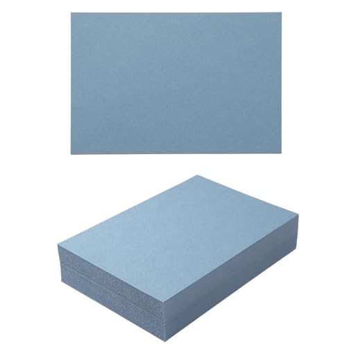 100 Stück dicker Papierkarton, blanko, schwere Karten für Einladungen, Grußkarten, Postkarten, Fotos, 250 g/m² dickes Papier, (Dusty-Blue, 12,7 x 17,8 cm) von Topeen