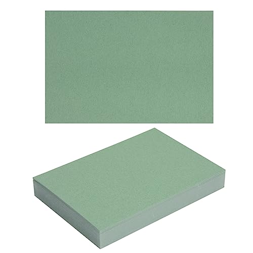 50 Blatt Blanko-Kartonpapier, 250 g/m², dicke, schwere Karten für DIY-Kunstprojekte, Kartenherstellung, Postkarten, Grußkarten, Geburtstagsparty, Hochzeitseinladungen (Salbeigrün, 10,2 x 15,2 cm) von Topeen