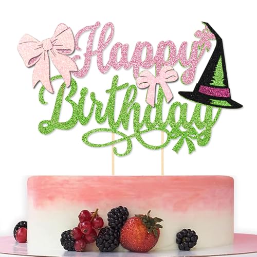 Rosa Grün Hexe Cake Topper – Glitzer Schleife Prinzessin und Hexe Kuchendeko für Halloween Fantasy Geburtstagsfeier Rosa Grün Hexe Cake Topper – Glitzer Schleife Prinzessin und Hexe Kuchendeko für Halloween Fantasy Geburtstagsfeier von Topfunyy