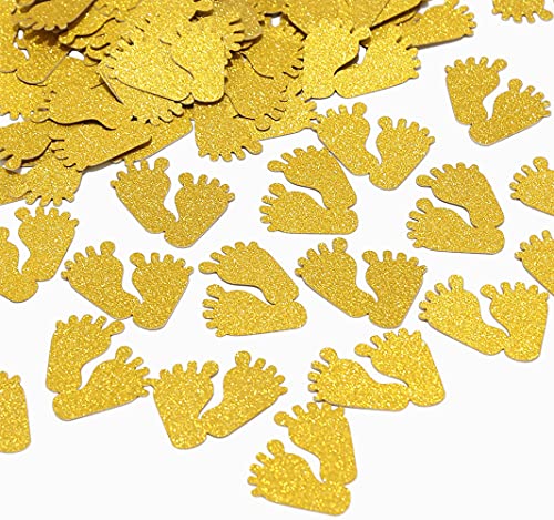 Topfunyy 100 Stück Baby-Fußabdruck-Konfetti Gold Glitzer Geschlecht Reveal Tischkonfetti für Babyparty Geschlecht Enthüllung Party Dekorationen Topfunyy 100 Stück Baby-Fußabdruck-Konfetti Gold Glitzer Geschlecht Reveal Tischkonfetti für Babyparty Geschlecht Enthüllung Party Dekorationen von Topfunyy
