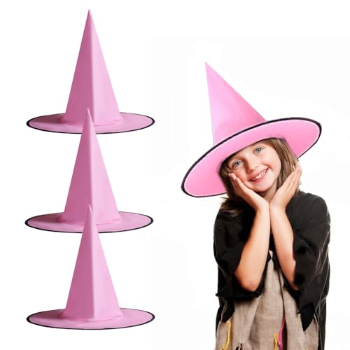 Topfunyy 3 Stück Halloween Hexenhüte - Rosa Hexenhüte für Halloween Party Dekorationen, Kostüm Dress Up Zubehör und Wohnkultur Topfunyy 3 Stück Halloween Hexenhüte - Rosa Hexenhüte für Halloween Party Dekorationen, Kostüm Dress Up Zubehör und Wohnkultur von Topfunyy