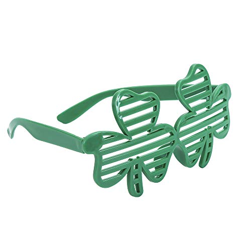 Topfunyy St. Patrick's Day-Brille, irische Kleeblatt-Sonnenbrille, Foto-Requisiten, Brillen, Kostümzubehör für St. Patrick's Day-Partyzubehör von Topfunyy