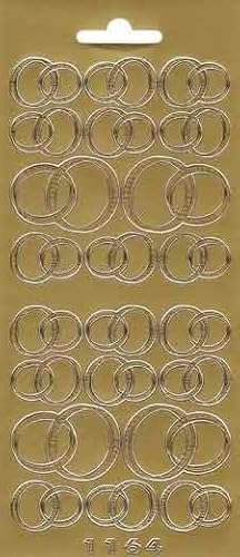 Konturensticker Ringe verschlungen klein und groß GOLD, 11 x 23 cm Konturensticker Ringe verschlungen klein und groß GOLD, 11 x 23 cm von Tophobby