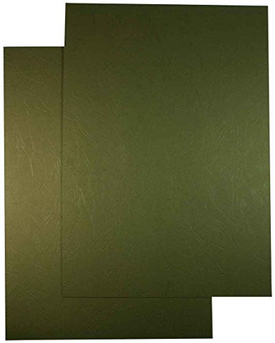 Tophobby Luxus A4 Kartenkarton - Leder Dunkle Olivgrün - 100 Bogen - 210 x 297mm - Bastelbogen von Tophobby