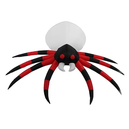 Topiky 7,9 Fuß Große Aufblasbare Halloween Spinne, Aufblasbare Spinne für Halloween Dekoration mit LED Licht, Einfach zu Installierende Rasen Schlauchboote für die Halloween Dekoration Topiky 7,9 Fuß Große Aufblasbare Halloween Spinne, Aufblasbare Spinne für Halloween Dekoration mit LED Licht, Einfach zu Installierende Rasen Schlauchboote für die Halloween Dekoration von Topiky