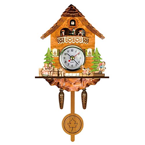Topiky Vintage Wanduhr, Kuckucksuhr, Retro Holz Kuckuck Vogelhaus Wanduhr, Heimdekoration, Hängende Kuckucksuhr, Automatische Schaukel, Glocke, Pendel, Heimdekoration, Skandinavischer Topiky Vintage Wanduhr, Kuckucksuhr, Retro Holz Kuckuck Vogelhaus Wanduhr, Heimdekoration, Hängende Kuckucksuhr, Automatische Schaukel, Glocke, Pendel, Heimdekoration, Skandinavischer von Topiky